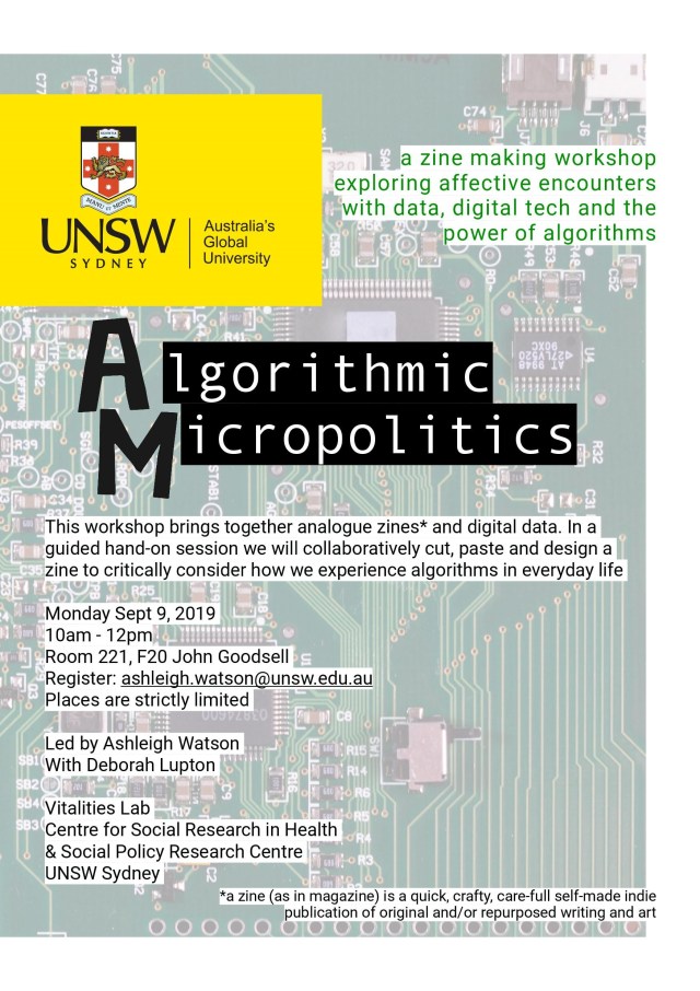 Algorithmic Micropolitics – a zine-making workshop – LIVING WITH ...